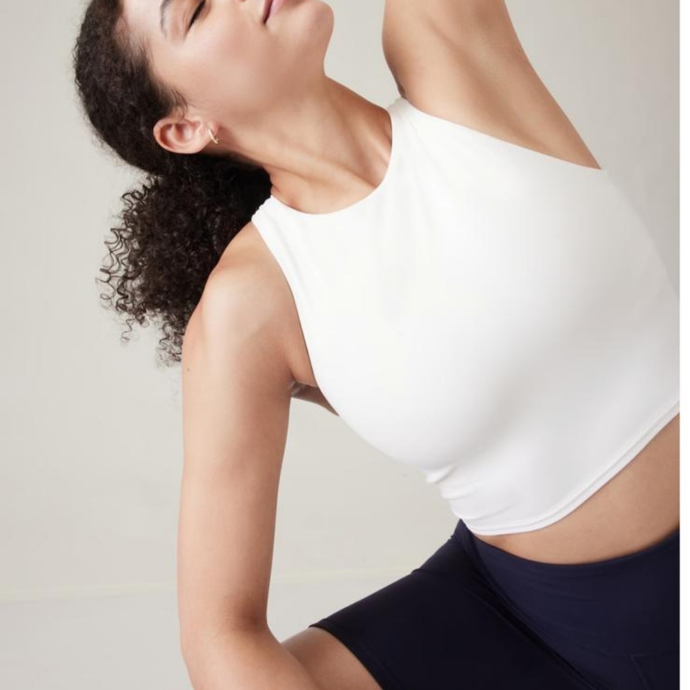 Athleta conscious crop NWT white